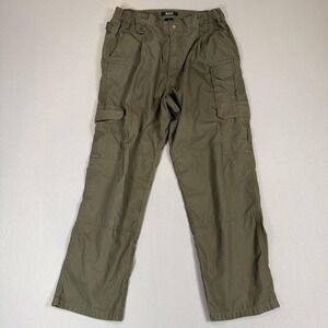 5.11 Tactical Pants Mens 36x30 Green Cargo Elastic Waist Workwear